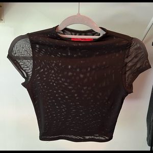 Akira mesh crop top